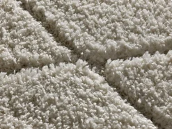 Tapis intérieur ATTICGO blanc rectangulaire shaggy 60x120 cm ATESA