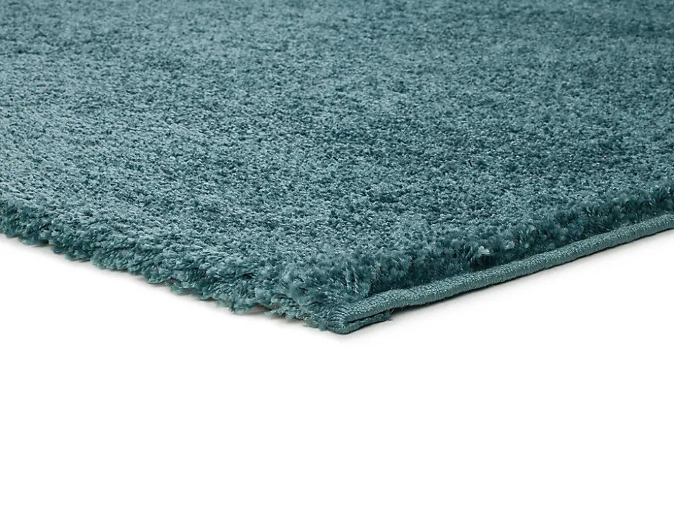 Tapis intérieur ATTICGO bleu rectangulaire shaggy uni 160x230 cm ATLAS