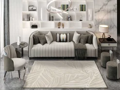 Tapis intérieur ATTICGO blanc rectangulaire botanique 133x190 cm SENSATION