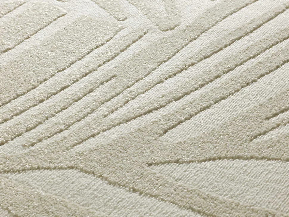 Tapis intérieur ATTICGO blanc rectangulaire botanique 133x190 cm SENSATION