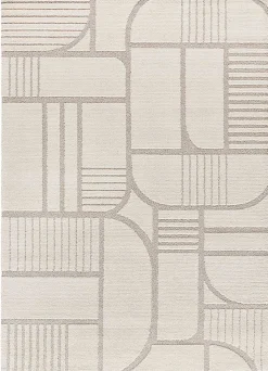 Tapis intérieur ATTICGO blanc rectangulaire scandinave 80x150 cm SNOWY