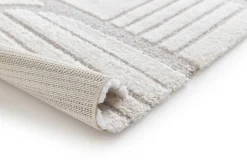 Tapis intérieur ATTICGO blanc rectangulaire scandinave 80x150 cm SNOWY