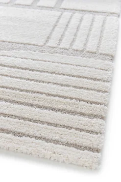 Tapis intérieur ATTICGO blanc rectangulaire scandinave 80x150 cm SNOWY