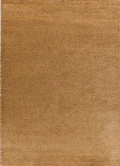 Tapis intérieur ATTICGO camel rectangulaire shaggy uni 160x230 cm ATLAS
