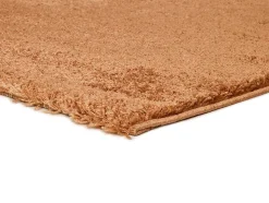 Tapis intérieur ATTICGO camel rectangulaire shaggy uni 60x120 cm ATLAS