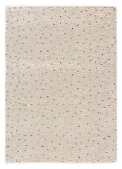 Tapis intérieur ATTICGO crème / multicolore rectangulaire shaggy moderne 120x180 cm LUSH