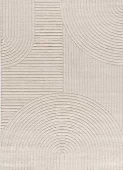 Tapis intérieur ATTICGO crème rectangulaire géometrique avec relief 160x230 cm VERONA