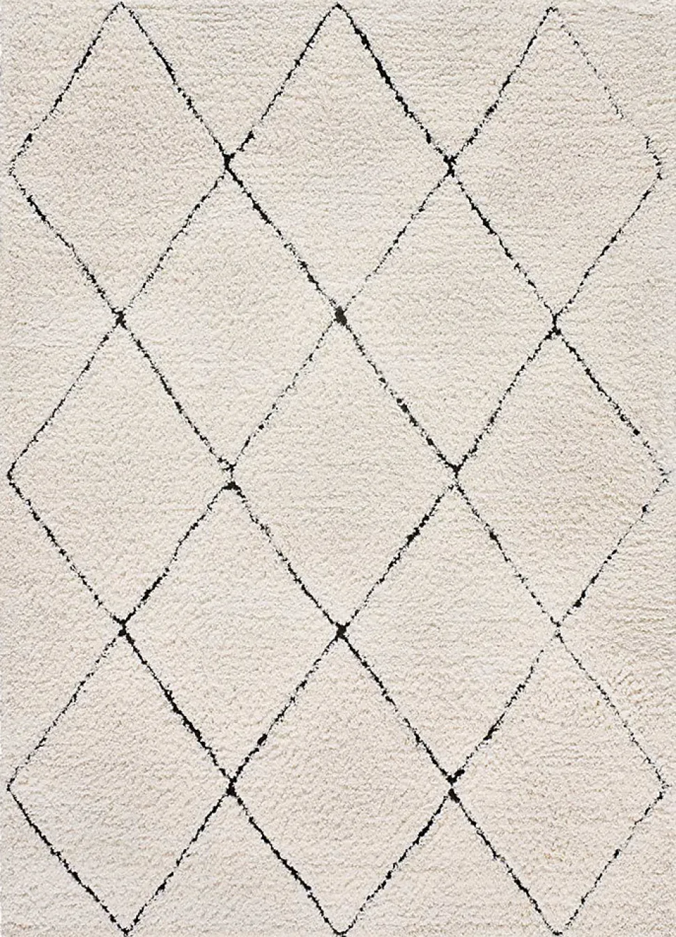 Tapis intérieur ATTICGO crème rectangulaire shaggy 120x170 cm ATESA