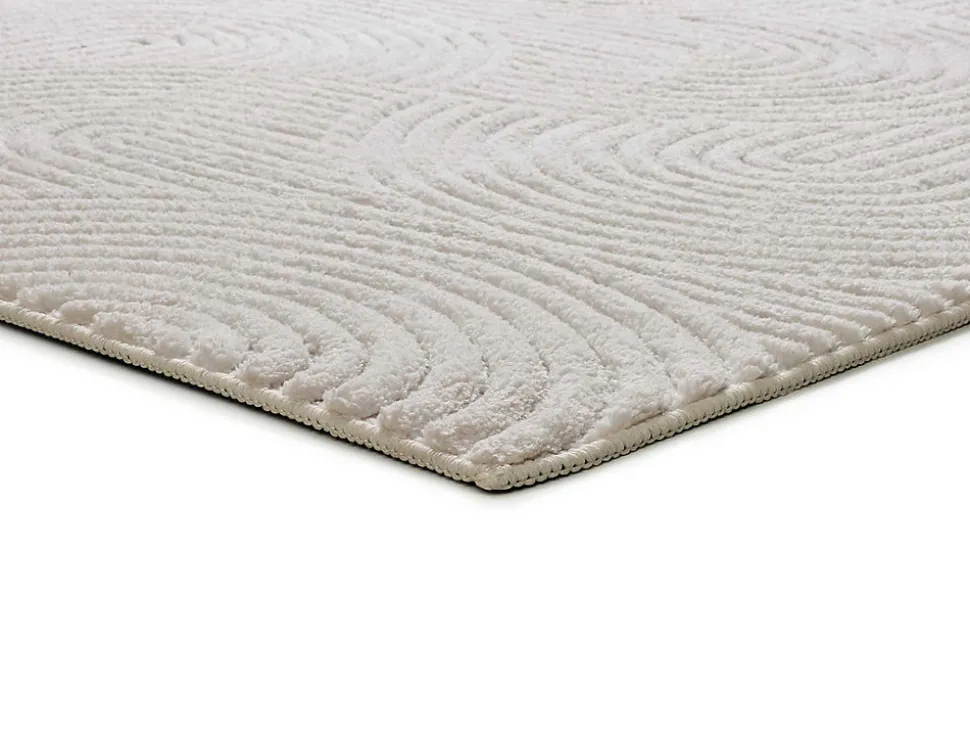 Tapis intérieur ATTICGO crème rectangulaire géometrique avec relief 160x230 cm ESTILO
