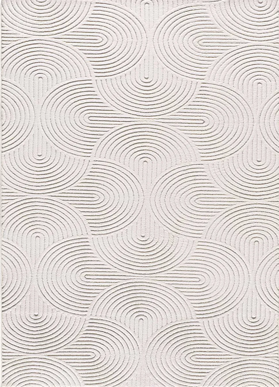 Tapis intérieur ATTICGO crème rectangulaire géometrique avec relief 160x230 cm ESTILO