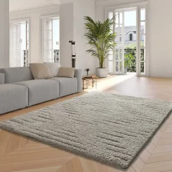 Tapis intérieur ATTICGO crème rectangulaire shaggy 160x230 cm ATESA