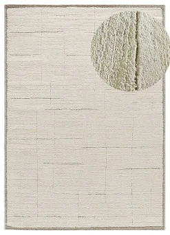 Tapis intérieur ATTICGO crème rectangulaire scandinave 120x170 cm CANDELA