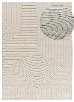 Tapis intérieur ATTICGO crème rectangulaire géometrique avec relief 120x170 cm VERONA