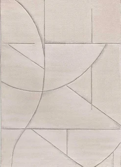 Tapis intérieur ATTICGO crème rectangulaire géométrique 160x230 cm LENA