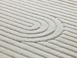 Tapis intérieur ATTICGO crème rectangulaire géometrique avec relief 200x290 cm ESTILO