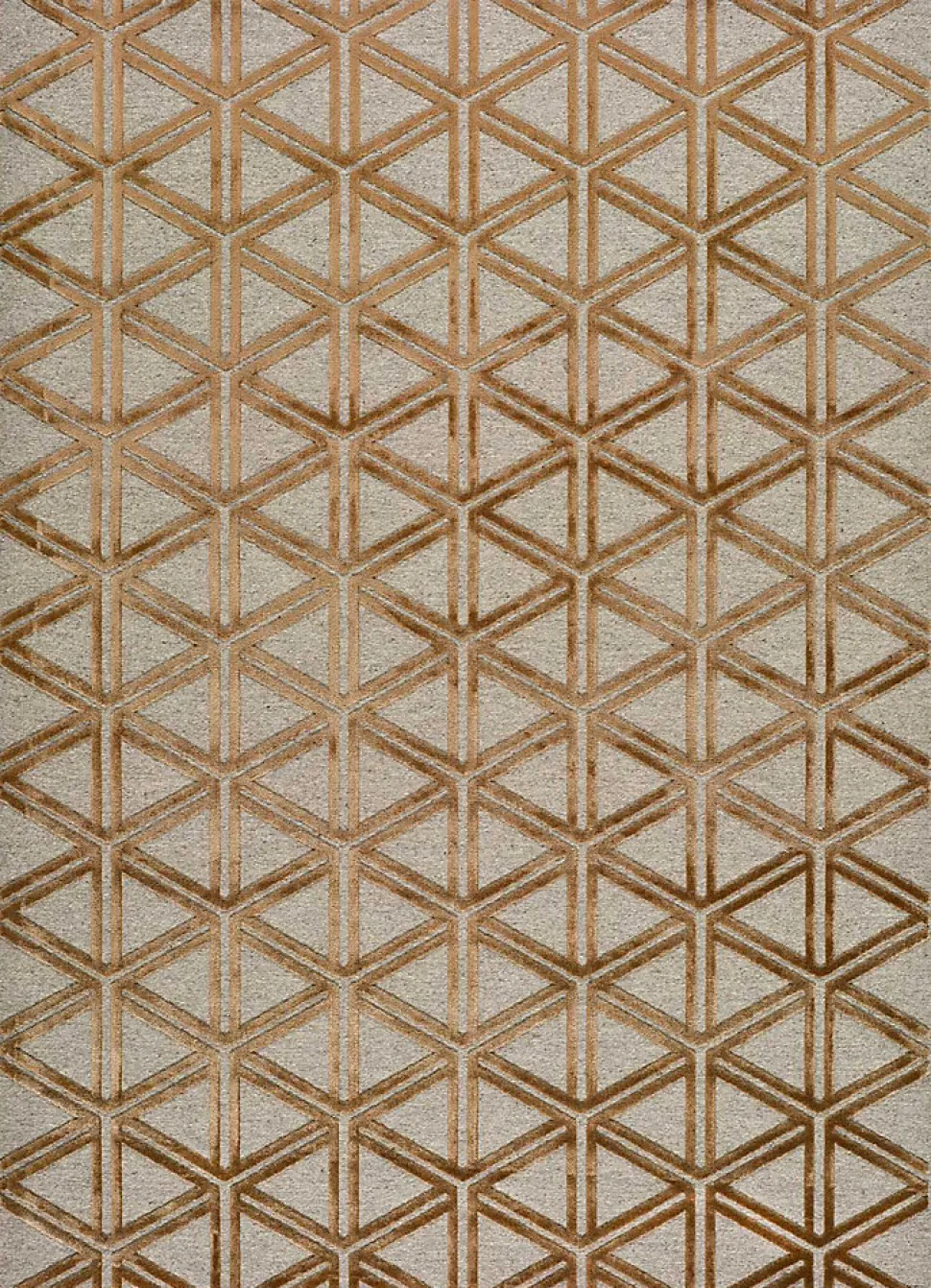 Tapis intérieur ATTICGO cuivre rectangulaire géométrique 120x170 cm LANA