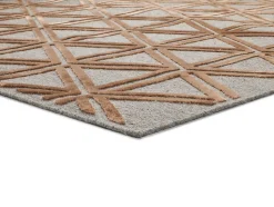 Tapis intérieur ATTICGO cuivre rectangulaire géométrique 120x170 cm LANA
