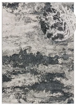 Tapis intérieur ATTICGO gris rectangulaire abstrait 140x200 cm AGATA