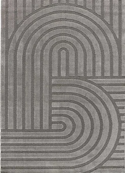 Tapis intérieur ATTICGO gris rectangulaire scandinave 160x230 cm SNOWY