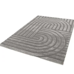 Tapis intérieur ATTICGO gris rectangulaire scandinave 160x230 cm SNOWY