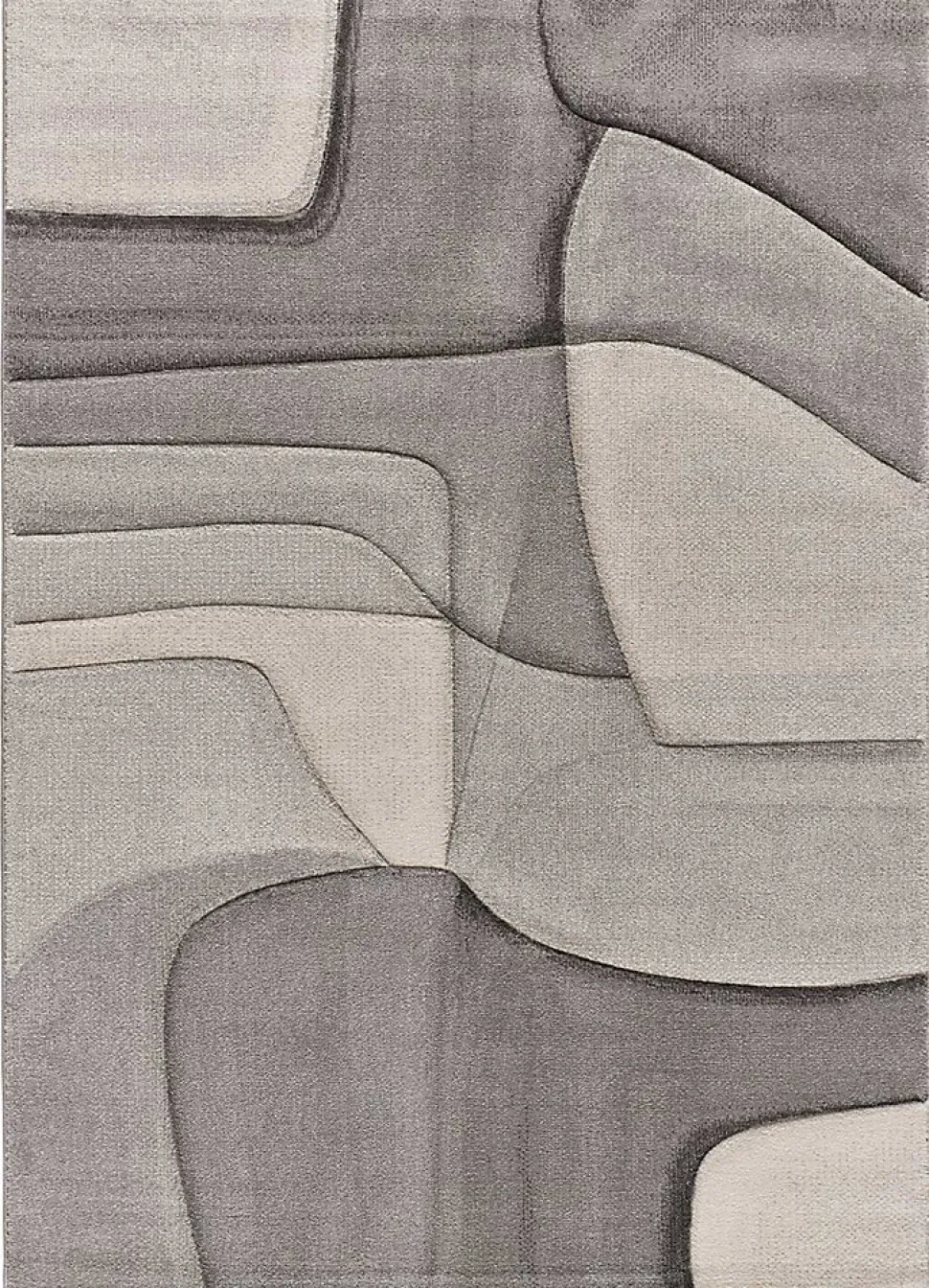 Tapis intérieur ATTICGO gris rectangulaire abstrait 140x200 cm MEDEL