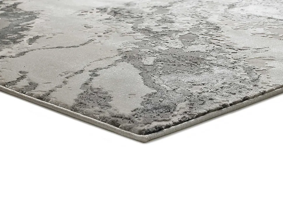 Tapis intérieur ATTICGO gris rectangulaire abstrait 80x150 cm AGATA