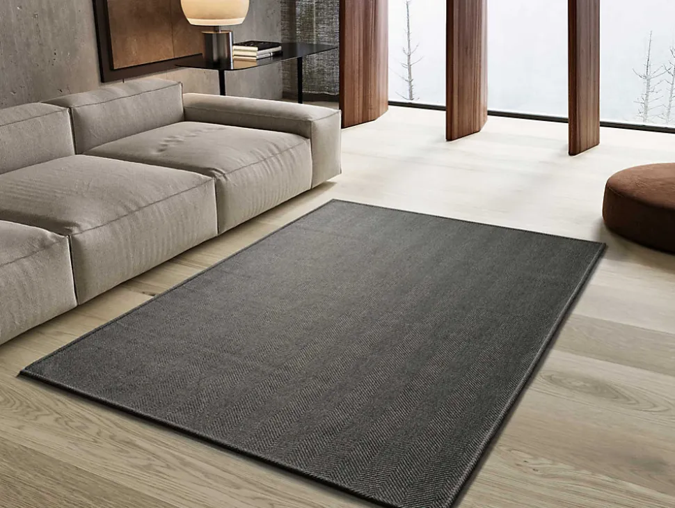 Tapis intérieur ATTICGO gris rectangulaire uni 60x120 cm ESPIGA