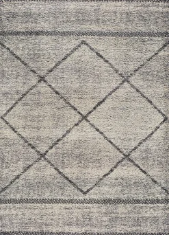 Tapis intérieur ATTICGO gris rectangulaire éthnique 133x190 cm KASBAH