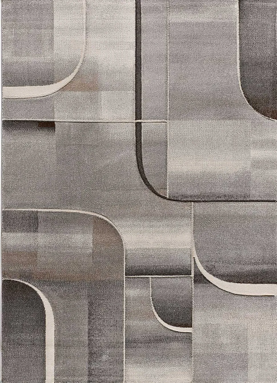 Tapis intérieur ATTICGO gris rectangulaire abstrait 140x200 cm MEDEL