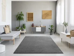 Tapis intérieur ATTICGO gris rectangulaire uni 200x290 cm MONTANA
