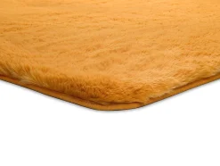 Tapis intérieur ATTICGO moutarde rectangulaire shaggy uni 80x150 cm ALPACA