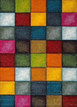 Tapis intérieur ATTICGO multicolore rectangulaire géométrique 140x200 cm MATRIX
