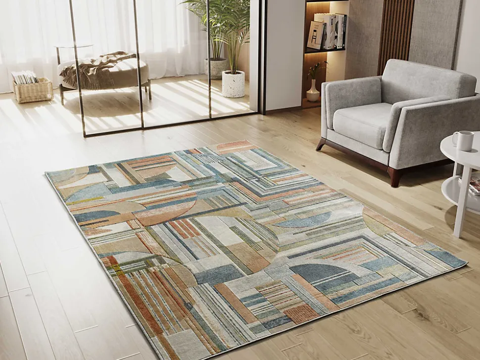 Tapis intérieur ATTICGO multicolore rectangulaire géométrique 160x230 cm BLEIK