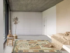 Tapis intérieur ATTICGO multicolore rectangulaire éthnique 95x140 cm ANTALIA