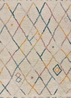 Tapis intérieur ATTICGO multicolore rectangulaire berbère 133x190 cm ULAI
