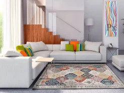 Tapis intérieur ATTICGO multicolore rectangulaire éthnique 200x290 cm MIRVA