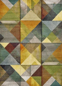Tapis intérieur ATTICGO multicolore rectangulaire géométrique 140x200 cm MATRIX