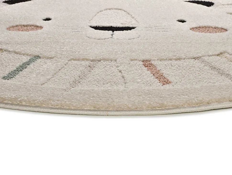 Tapis intérieur ATTICGO multicolore rond enfant lion diam.120 cm CLOWN