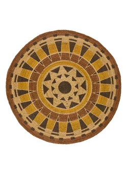 Tapis intérieur ATTICGO multicolore rond ethnique diam.120 cm TONGA