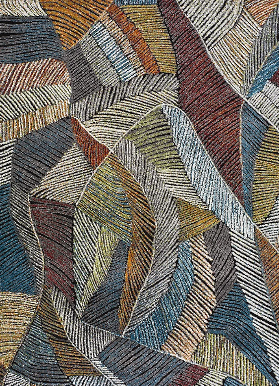 Tapis intérieur ATTICGO multicolore rectangulaire abstrait 120x170 cm KOBY