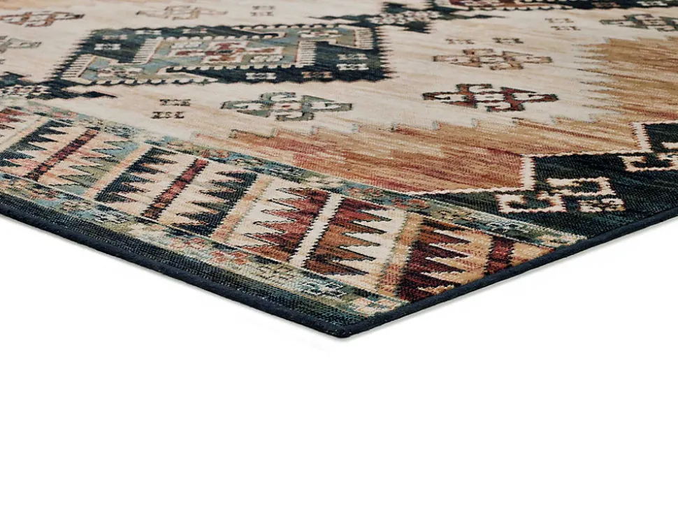 Tapis intérieur ATTICGO multicolore rectangulaire éthnique 135x195 cm ANTALIA