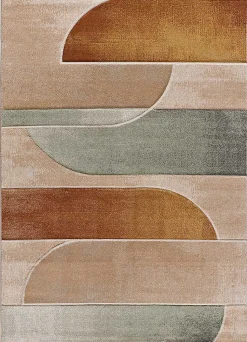 Tapis intérieur ATTICGO multicolore rectangulaire abstrait 140x200 cm SORA