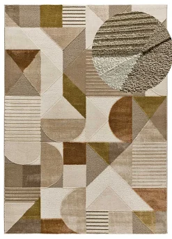Tapis intérieur ATTICGO multicolore rectangulaire géométrique 140x200 cm MELFI
