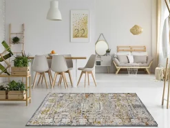 Tapis intérieur ATTICGO multicolore rectangulaire vintage 77x150 cm SPRINGS