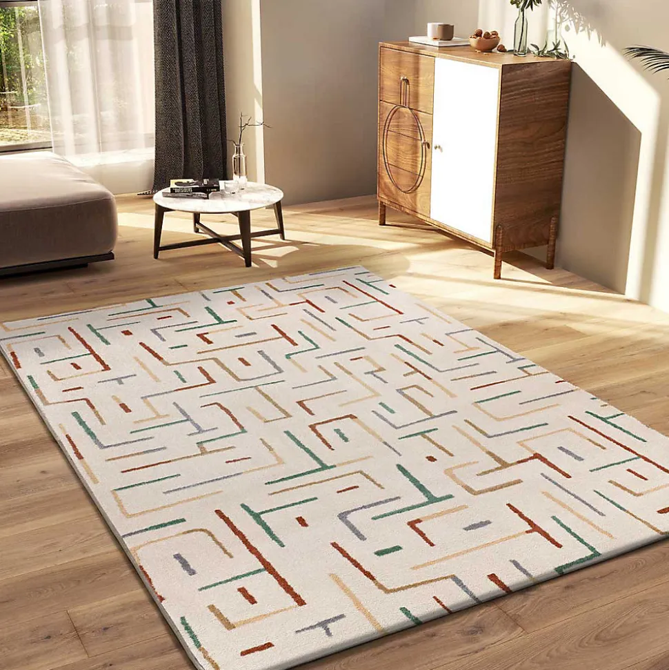 Tapis intérieur ATTICGO multicolore rectangulaire géométrique 133x190 cm BERUTI