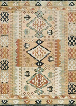 Tapis intérieur ATTICGO multicolore rectangulaire éthnique 135x195 cm ANTALIA