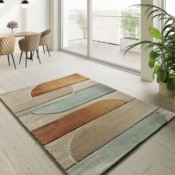 Tapis intérieur ATTICGO multicolore rectangulaire abstrait 160x230 cm SORA
