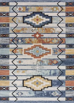 Tapis intérieur ATTICGO multicolore rectangulaire éthnique 80x150 cm MABEL