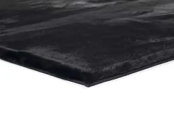 Tapis intérieur ATTICGO noir forme irrégulière shaggy uni 60x90 cm FOX