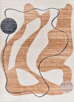 Tapis intérieur ATTICGO orange rectangulaire abstrait 160x230 cm CLASS